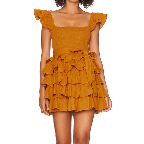 Tularosa Dresses & Skirts - Tularosa Revolve Carlotta Mini Dress in Mustard